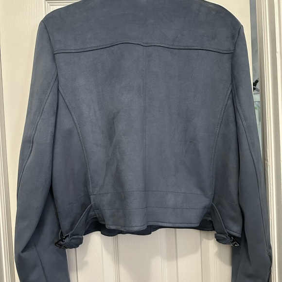 NWT Banana Republic Blue Suede Jacket - Picture 3 of 5